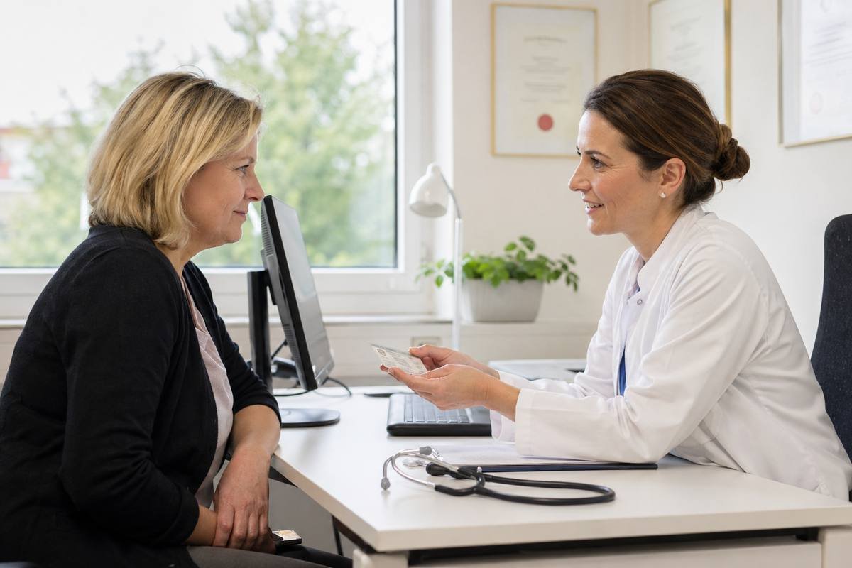 Ärztin im Gespräch mit Patientin