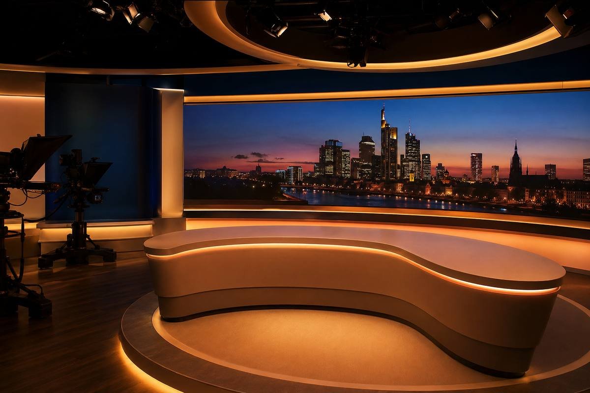 Modernes deutsches Fernsehstudio
